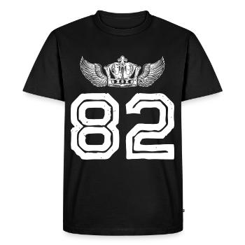 82 Couronne numérique - T-shirt Premium bio Homme - noir - Devant - Nico (187cm)