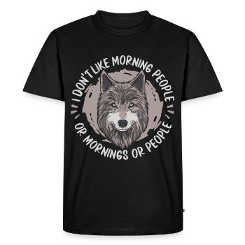 Wolf - Men's Premium Organic T-Shirt - black - Front - Nico (187cm)