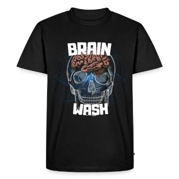 brain wash - T-shirt Premium bio Homme - noir - Devant - Nico (187cm)
