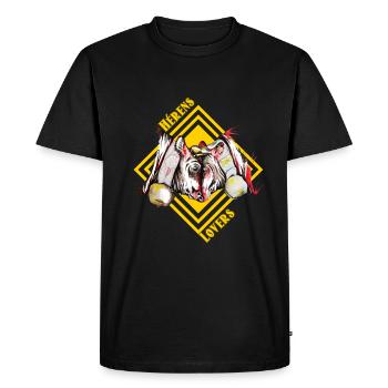 Vache d'hérens lovers - T-shirt Premium bio Homme - noir - Devant - Nico (187cm)