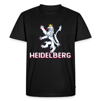 Heidelberg Lion Allemagne - Bright Vintage - T-shirt Premium bio Homme - noir - Devant - Nico (187cm)