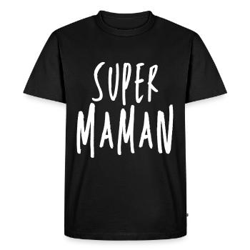 super maman - T-shirt Premium bio Homme - noir - Devant - Nico (187cm)