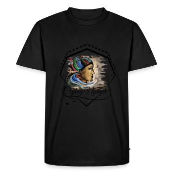 Fantaisie nymphe cheveux arc-en-ciel - T-shirt Premium bio Homme - noir - Devant - Nico (187cm)