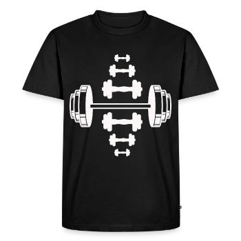 Musculation - Haltérophilie Fitness Workout Gym - T-shirt Premium bio Homme - noir - Devant - Nico (187cm)