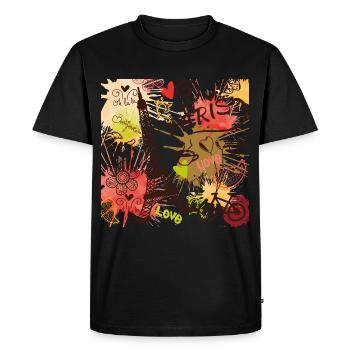 Tour Eiffel Paris avec l’amour de la France et de la - T-shirt Premium bio Homme - noir - Devant - Nico (187cm)