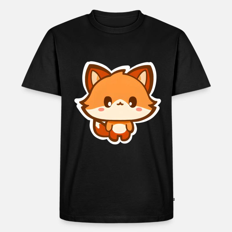 Fuchs - Männer Premium Bio T-Shirt - Schwarz