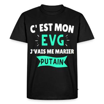 Evg humour enterrement de vie de garçon cadeau - T-shirt Premium bio Homme - noir - Devant - Nico (187cm)