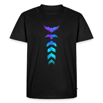 Evolution silhouette bird - Men's Premium Organic T-Shirt - black - Front - Nico (187cm)