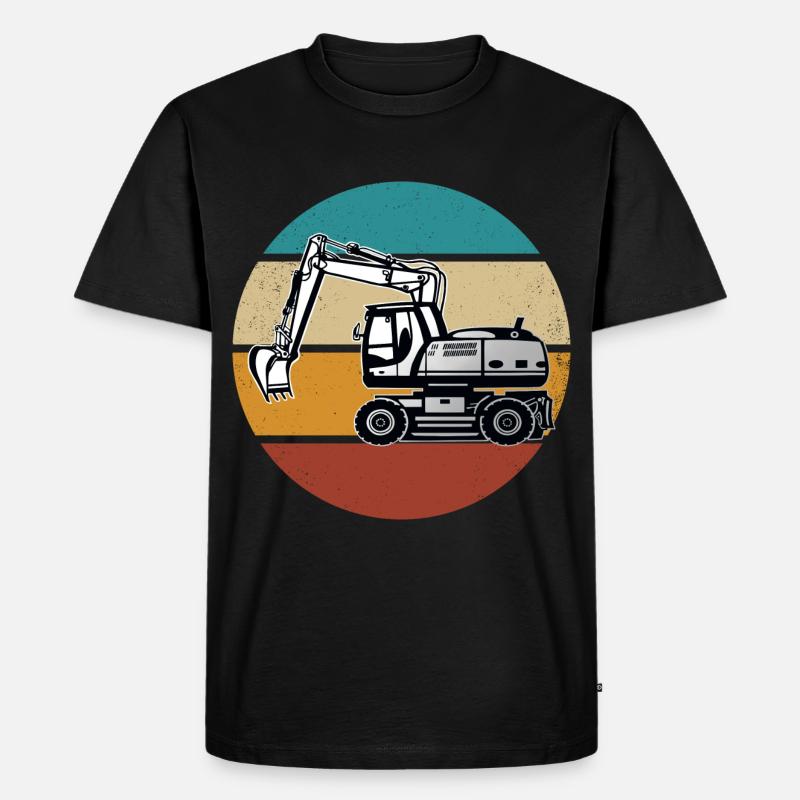 Bagger - Männer Premium Bio T-Shirt - Schwarz