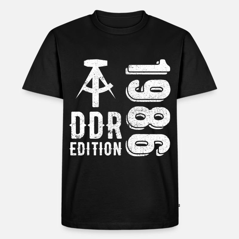 DDR 1986 Edition Geschenk - Männer Premium Bio T-Shirt - Schwarz