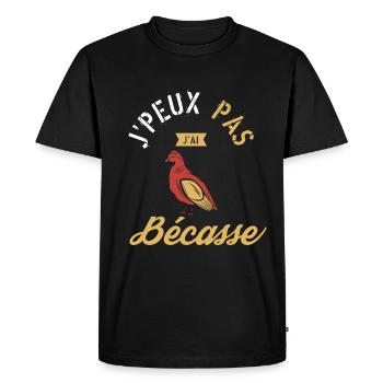 J Peux Pas J ai Bécasse - T-shirt Premium bio Homme - noir - Devant - Nico (187cm)