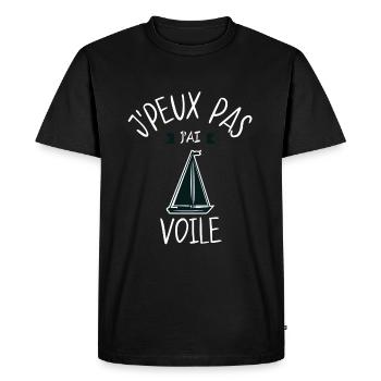 Cadeau J'peux Pas J'Ai Voile - T-shirt Premium bio Homme - noir - Devant - Nico (187cm)