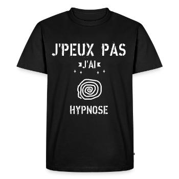 J Peux Pas J Ai Hypnose - T-shirt Premium bio Homme - noir - Devant - Nico (187cm)
