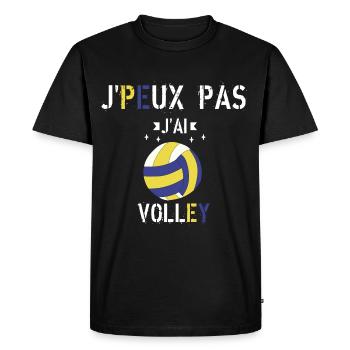 J Peux Pas J Ai Volley - T-shirt Premium bio Homme - noir - Devant - Nico (187cm)