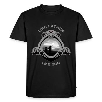 LIKE FATHER LIKE SON - Men's Premium Organic T-Shirt - black - Front - Nico (187cm)