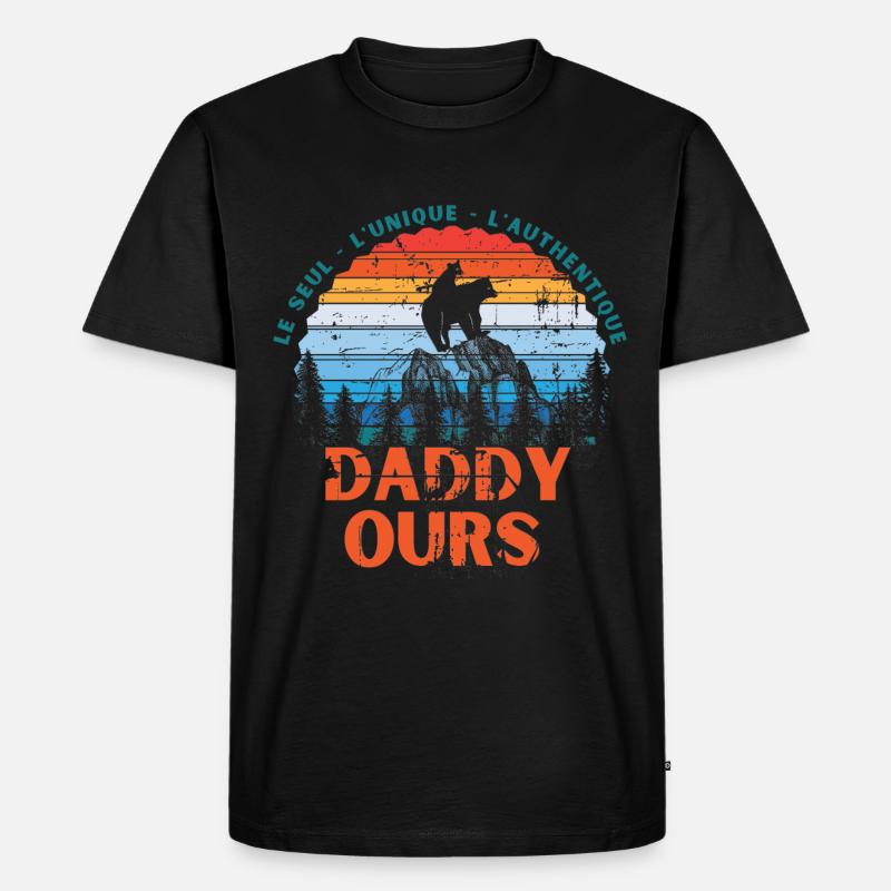 Daddy Ours - Männer Premium Bio T-Shirt - Schwarz