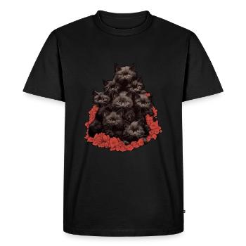 Black cats - Men's Premium Organic T-Shirt - black - Front - Nico (187cm)