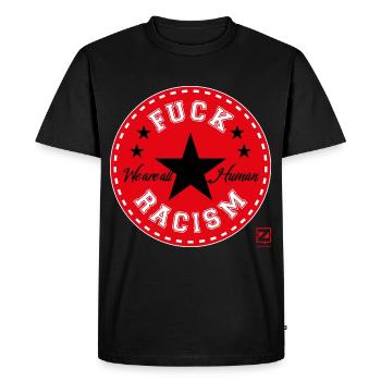 DE RACISME - T-shirt Premium bio Homme - noir - Devant - Nico (187cm)