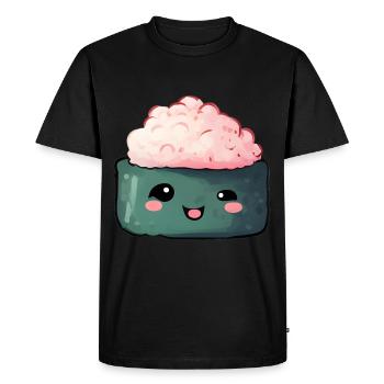 Sushi - Men's Premium Organic T-Shirt - black - Front - Nico (187cm)