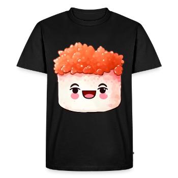 Sushi - Men's Premium Organic T-Shirt - black - Front - Nico (187cm)