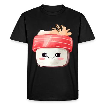 Sushi - Men's Premium Organic T-Shirt - black - Front - Nico (187cm)