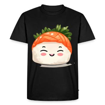 Sushi - Men's Premium Organic T-Shirt - black - Front - Nico (187cm)