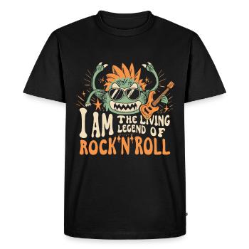 Monstre rockeur - T-shirt Premium bio Homme - noir - Devant - Nico (187cm)