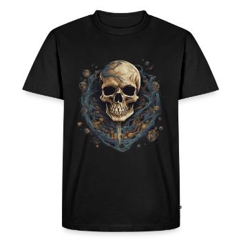 Déguisement de squelette d’Halloween - T-shirt Premium bio Homme - noir - Devant - Nico (187cm)