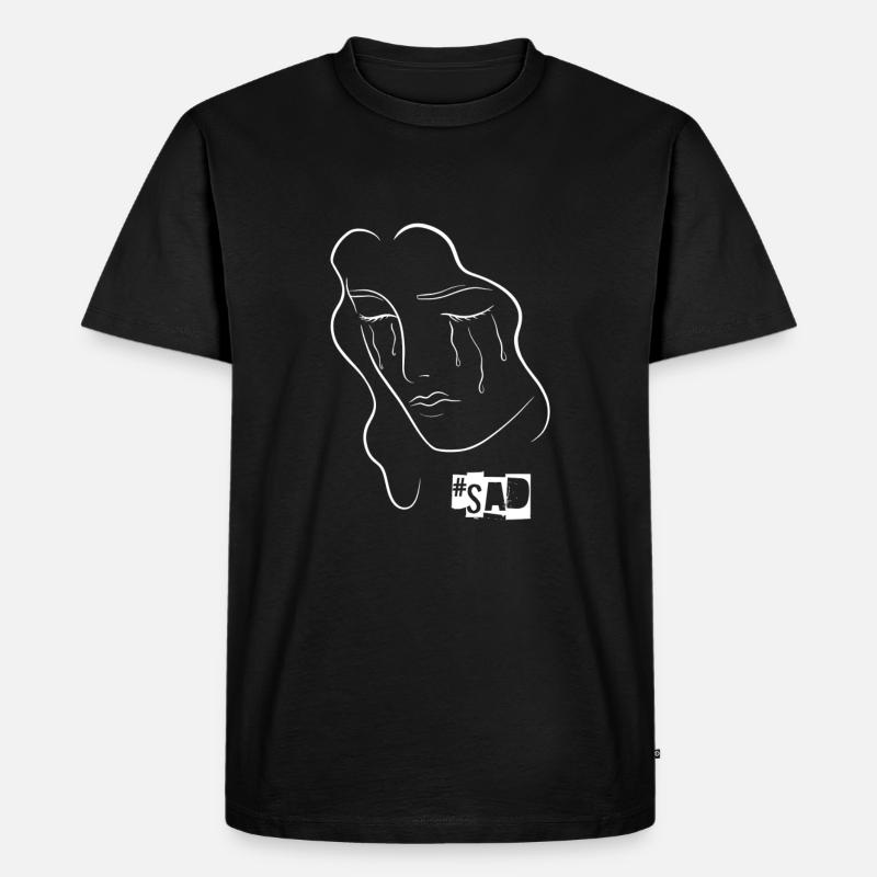 Traurig Traurig - Männer Premium Bio T-Shirt - Schwarz
