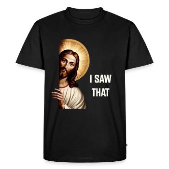 Jésus Freak Jésus Christ Meme Bible Chrétienne - T-shirt Premium bio Homme - noir - Devant - Nico (187cm)
