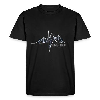 Love of the mountains, mountain lovers - Men's Premium Organic T-Shirt - black - Front - Nico (187cm)