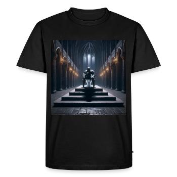 Fart Souls - Hollow Knight sur le trône de porcelaine #06 - T-shirt Premium bio Homme - noir - Devant - Nico (187cm)