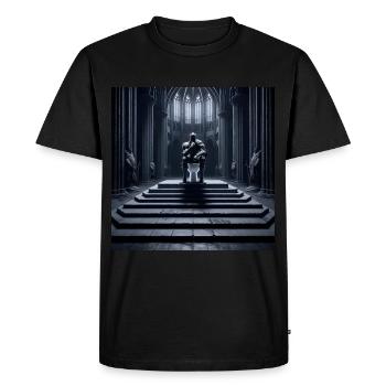 Fart Souls - Hollow Knight sur un trône de porcelaine #12 - T-shirt Premium bio Homme - noir - Devant - Nico (187cm)