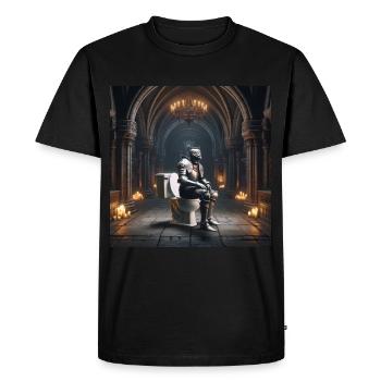 Fart Souls - Hollow Knight sur un trône de porcelaine #02 - T-shirt Premium bio Homme - noir - Devant - Nico (187cm)