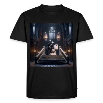 Fart Souls - Hollow Knight sur le trône de porcelaine #04 - T-shirt Premium bio Homme - noir - Devant - Nico (187cm)