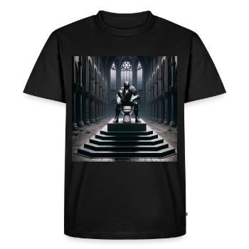 Fart Souls - Hollow Knight sur le trône de porcelaine #09 - T-shirt Premium bio Homme - noir - Devant - Nico (187cm)