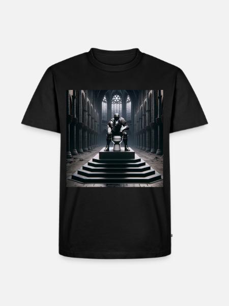 Fart Souls - Hollow Knight on Porcelain Throne #09 - Ekologisk premium-T-shirt herr - svart