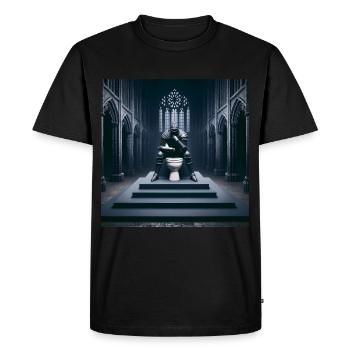 Fart Souls - Hollow Knight sur le trône de porcelaine #08 - T-shirt Premium bio Homme - noir - Devant - Nico (187cm)