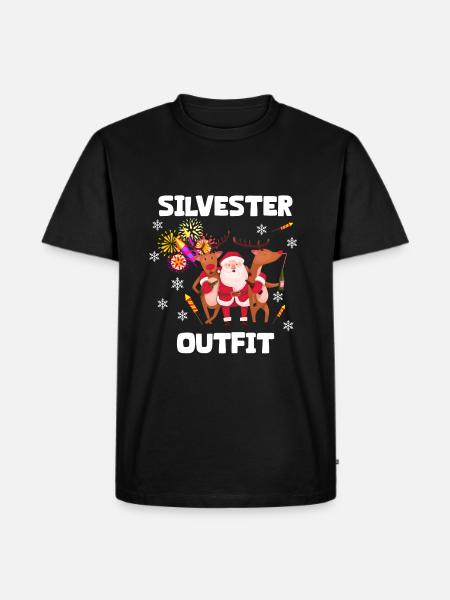 Silvester Outfit - Männer Premium Bio T-Shirt - Schwarz