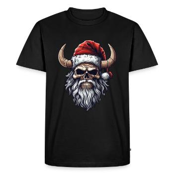 Crâne Crâne, Noël des Vikings - T-shirt Premium bio Homme - noir - Devant - Nico (187cm)