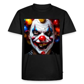 Clown - T-shirt Premium bio Homme - noir - Devant - Nico (187cm)