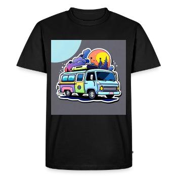 Camper Wohnmobil Campen - Männer Premium Bio T-Shirt - Schwarz - Vorne - Nico (187cm)