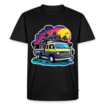 Camper Motorhome Camping - Men's Premium Organic T-Shirt - black - Front - Nico (187cm)