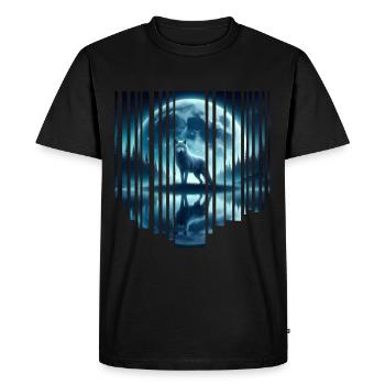 Lune de loup - T-shirt Premium bio Homme - noir - Devant - Nico (187cm)