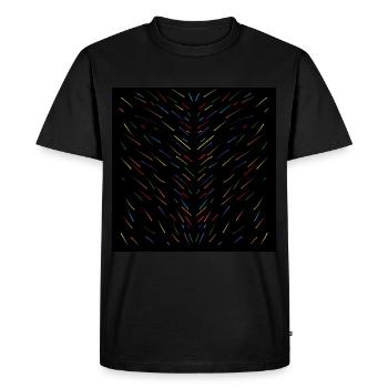 Colored Rain - Men's Premium Organic T-Shirt - black - Front - Nico (187cm)