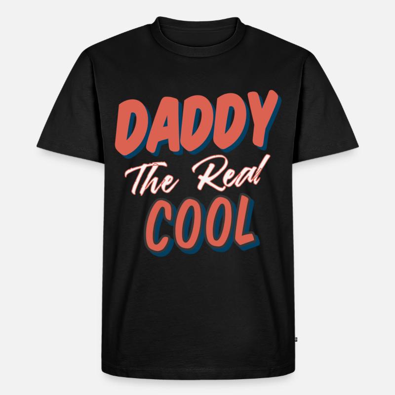 Daddy Cool Bester Vater Geburt - Männer Premium Bio T-Shirt - Schwarz