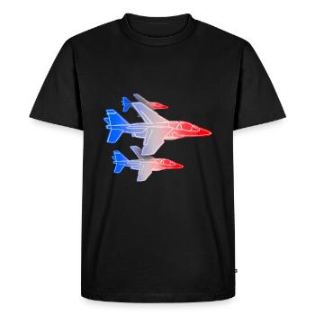 Patrouille de France - T-shirt Premium bio Homme - noir - Devant - Nico (187cm)