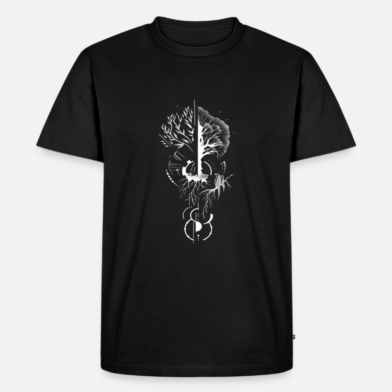 Dotwork-Kunst - Männer Premium Bio T-Shirt - Schwarz