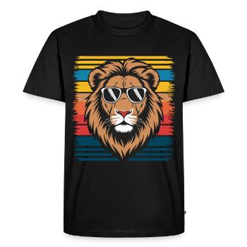 Lion Lion Animal Africa - Men's Premium Organic T-Shirt - black - Front - Nico (187cm)