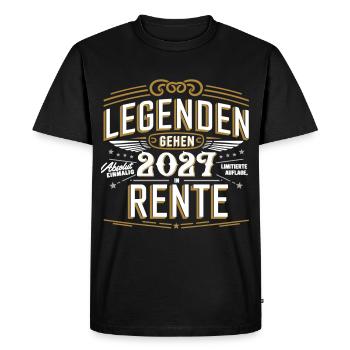 Les légendes prendront leur retraite en 2027 - T-shirt Premium bio Homme - noir - Devant - Nico (187cm)